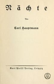 Cover of: Nächte.