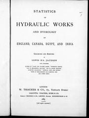 Cover of: Statistics of hydraulic works and hydrology of England, Canada, Egypt and India