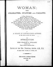 Woman, her character, culture and calling