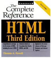 Cover of: HTML by Thomas A. Powell