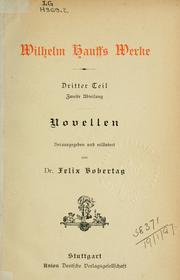 Cover of: Werke by Wilhelm Hauff, Wilhelm Hauff