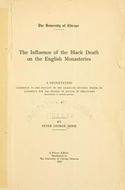 Cover of: The influence of the black death on the English monasteries ... by Peter George Mode