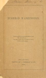 Cover of: Bushrod Washington  by Horace Binney