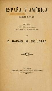 Cover of: España y América, 1812-1912