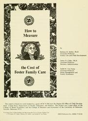 Cover of: How to measure the cost of foster family care