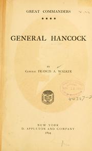 Cover of: General Hancock
