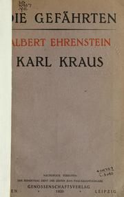 Cover of: Karl Kraus. by Albert Ehrenstein, Albert Ehrenstein