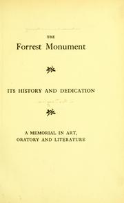 Cover of: The Forrest monument by Forrest monument association