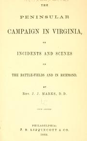 Cover of: The Peninsular campaign in Virginia