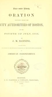 Peace under liberty by Boston