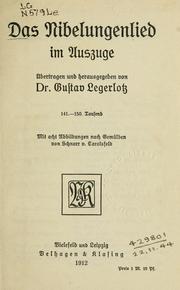 Cover of: Das Nibelungenlied im Auszuge