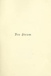 Cover of: Strom: drama in drei Aufzügen.