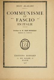Cover of: Communisme et fascio en Italie