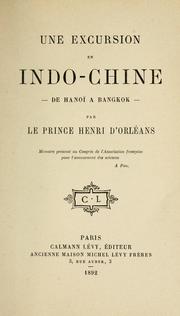 Cover of: Une excursion en Indo-Chine: de Hanoï à Bangkok