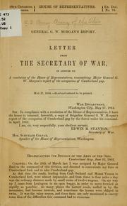 General G. W. Morgans report.