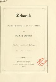 Cover of: Deborah by S. H. Mosenthal