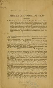 Cover of: Abstract of evidence and facts developed | Thomas 1807?-1884 Worthington