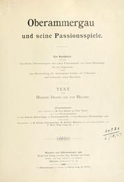 Cover of: Oberammergau und seine Passionsspiele by Hermine Diemer