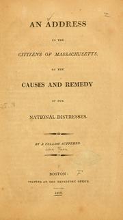 Cover of: An address to the citizens of Massachusetts