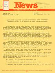 News release dated June 30, 1982 by Boston Mayor.