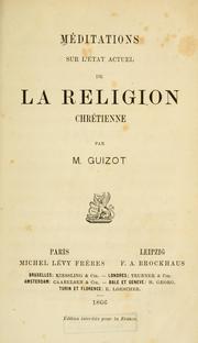 Cover of: Méditations sur l'état actuel de la religion chrétienne