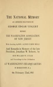 Cover of: The national memory by George Edgar Vincent