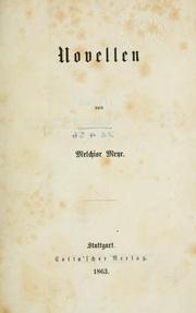 Cover of: Novellen.