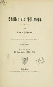 Cover of: Schiller als Philosoph.