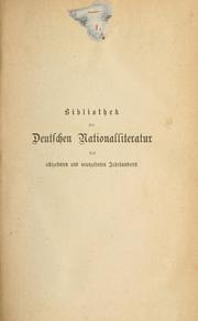 Cover of: Dichtungen von Maler Müller.