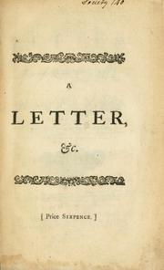 Cover of: A letter to the Rt. Hon. H---y F-x, esq. by B. S.