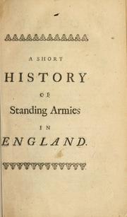 Cover of: An history of standing armies in England by John Trenchard