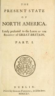 Cover of: present state of North America.