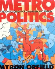 Cover of: Metropolitics: a regional agenda for community and stability