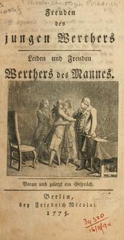 Cover of: Freuden des jungen Werthers by Friedrich Nicolai