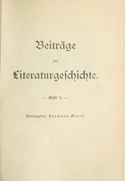 Schillers Romanzen in ihrem Gegensatz zu Göthes Balladen by Hermann Graef