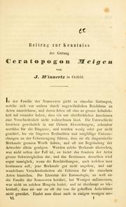Cover of: Beitrag zur Kenntniss der Gattung Ceratopogon Meigen