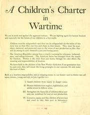 Cover of: A children's charter in wartime.
