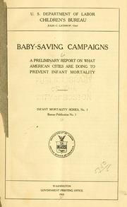 Cover of: Baby-saving campaigns. by United States. Children's Bureau.