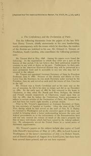Cover of: The Confederacy and the Declaration of Paris. by William Henry Trescot