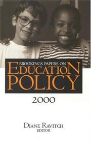Cover of: Brookings Papers on Education Policy: 2000 (Brookings Papers on Education Policy)