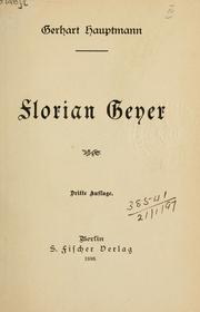 Cover of: Florian Geyer.