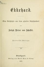 Cover of: Ekkehard by Joseph Viktor von Scheffel
