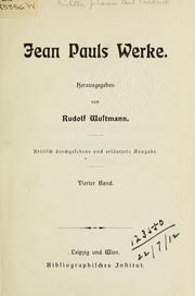Cover of: Werke by Jean Paul