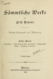 Cover of: Sämtliche Werke.