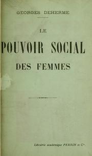 Cover of: pouvoir social des femmes