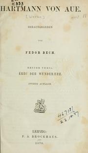 Cover of: [Werke]