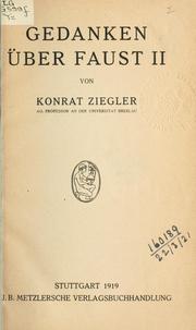 Cover of: Gedanken über Faust II.