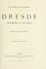 Cover of: Dresde, Freiberg & Meissen by Georges Servières