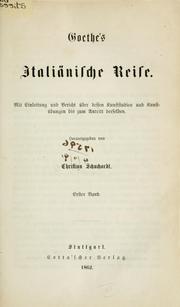 Cover of: Italiänische Reise by Johann Wolfgang von Goethe