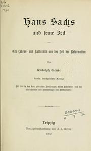 Cover of: Hans Sachs und seine Zeit by Rudolf Genée